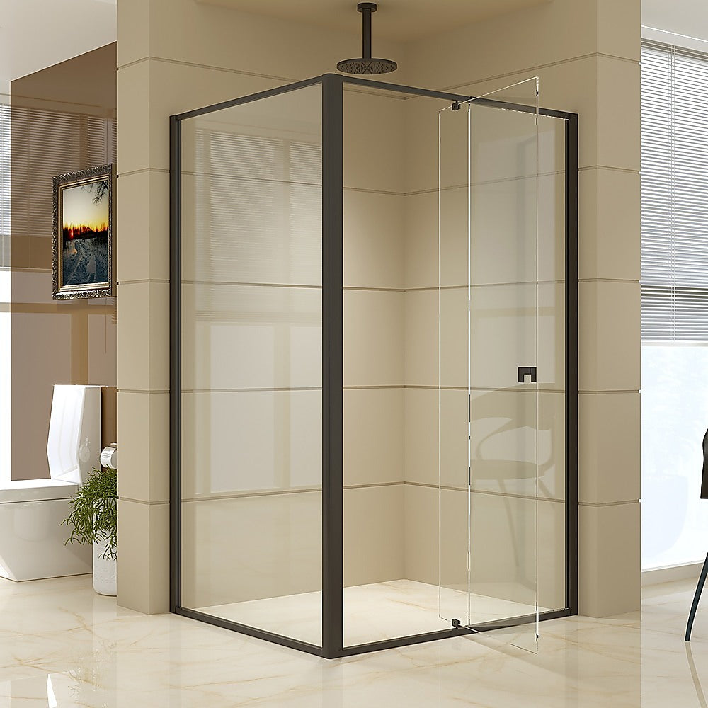 Semi Frameless Shower Screen 114 122 x 195cm & 98 101 x195cm Side AS/NZS Glass