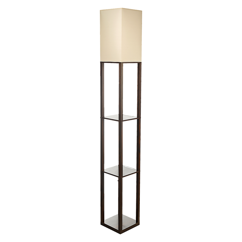 Shelf Floor Lamp, 1.6m MDF Frame, Shade Diffused Light