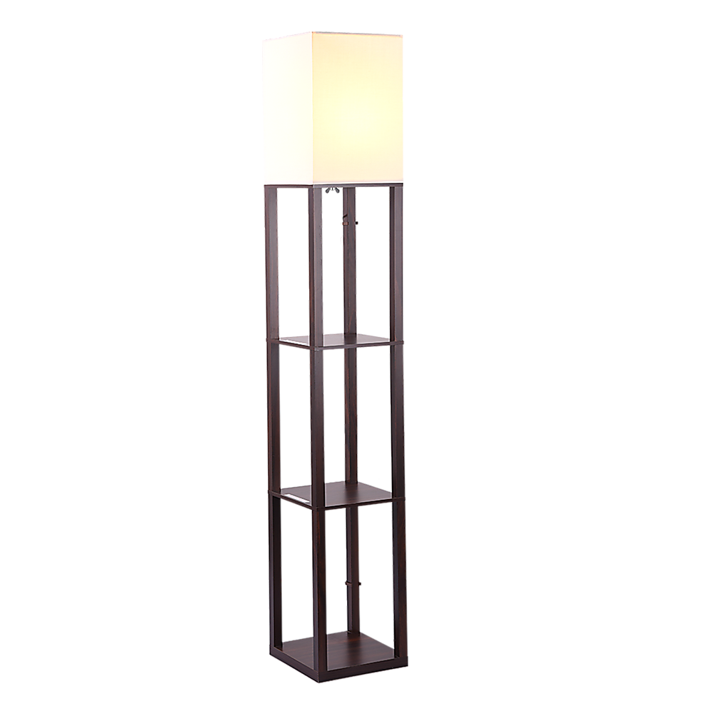 Shelf Floor Lamp, 1.6m MDF Frame, Shade Diffused Light