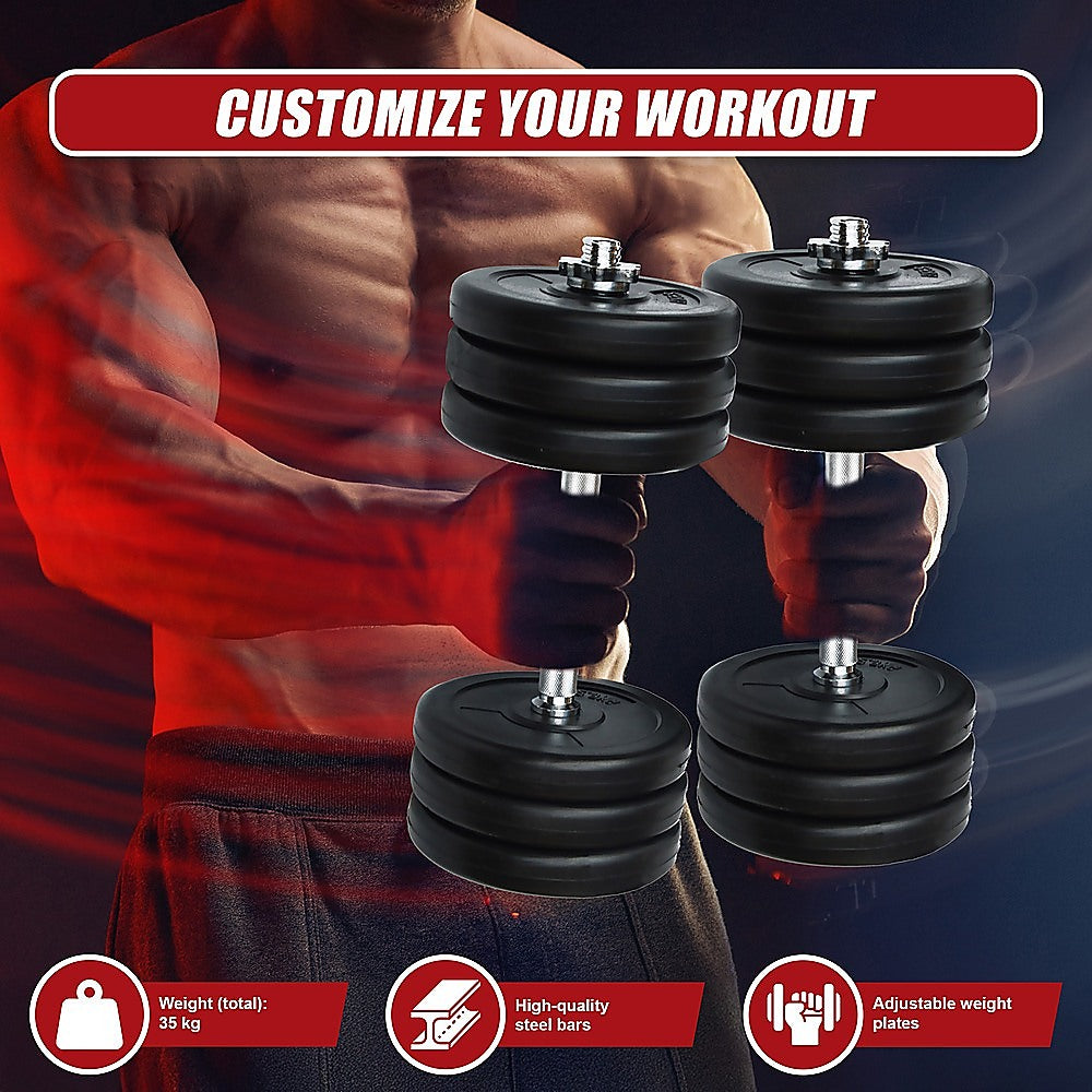 35KG Dumbbell Adjustable Weight Set