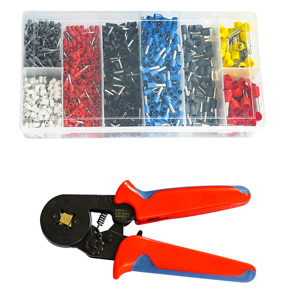 Ergonomic Ferrule Crimper Kit 0.25-10mm², 1200Pcs, Randy & Travis