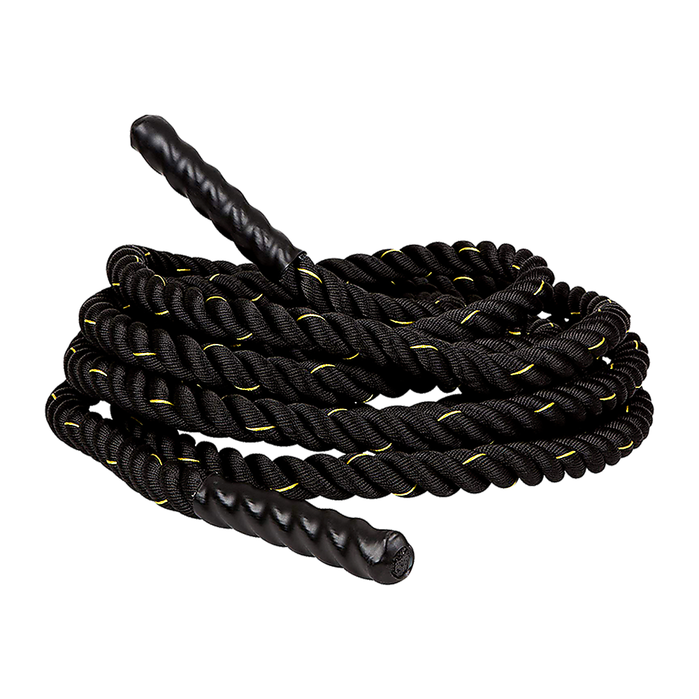 Black Poly Battle Rope 3.8cm x 9M for Workout & Strength