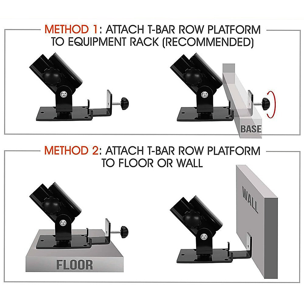 Heavy-Duty T Bar Row Platform, 360° Swivel for Olympic Bars