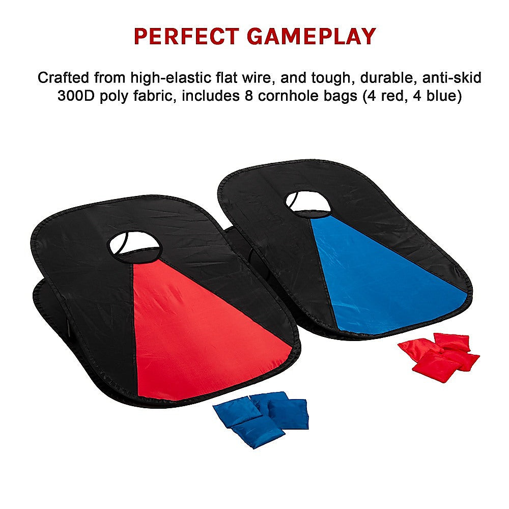 Collapsible Cornhole Boards with 8 Bags and Carry Case, Lightweight