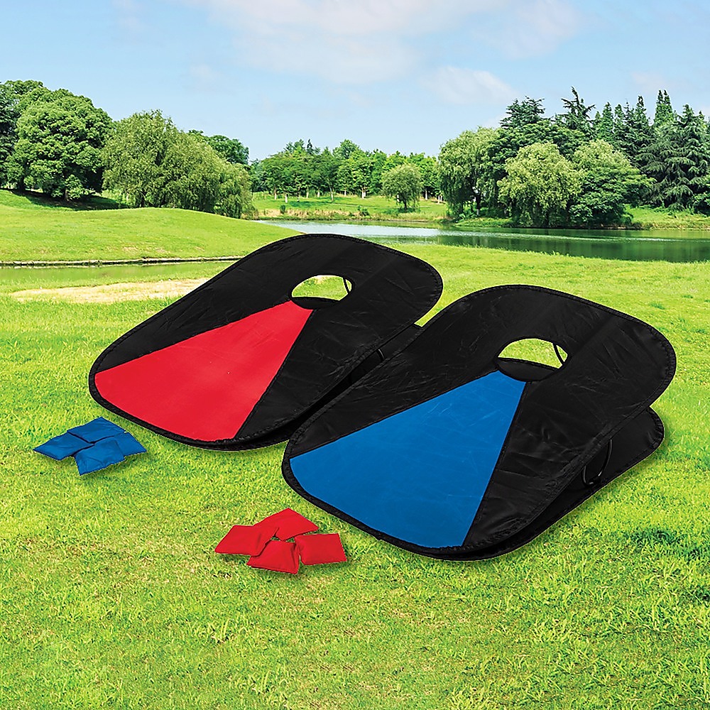 Collapsible Cornhole Boards with 8 Bags and Carry Case, Lightweight