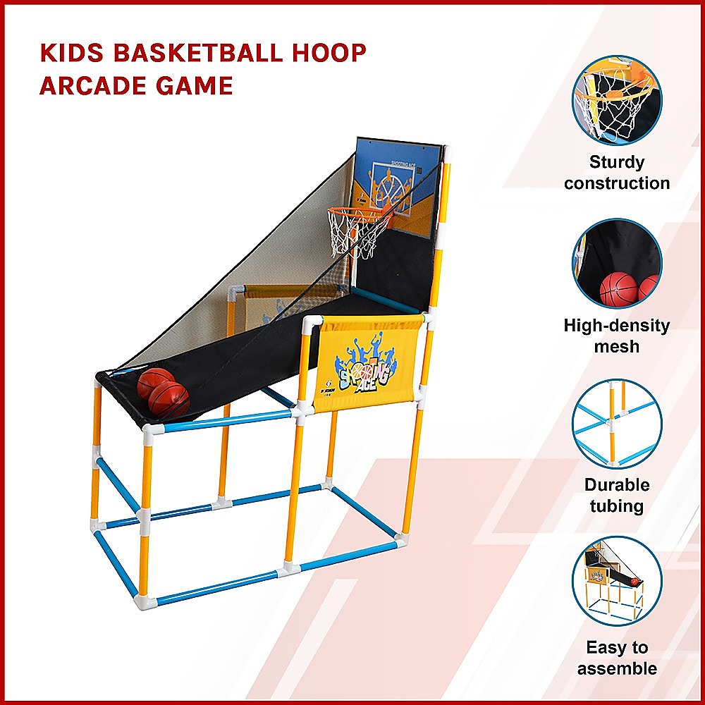 Tool-Free Kids Basketball Hoop Arcade Game Set