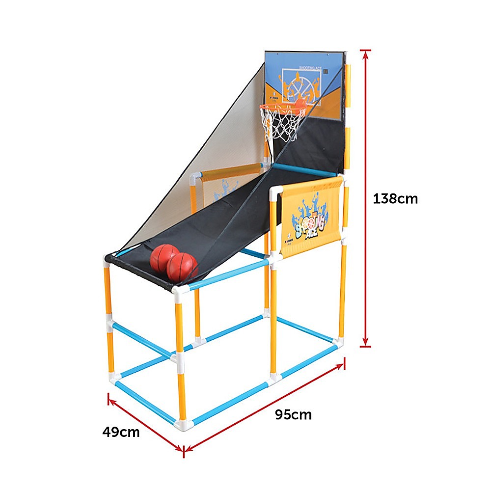 Tool-Free Kids Basketball Hoop Arcade Game Set