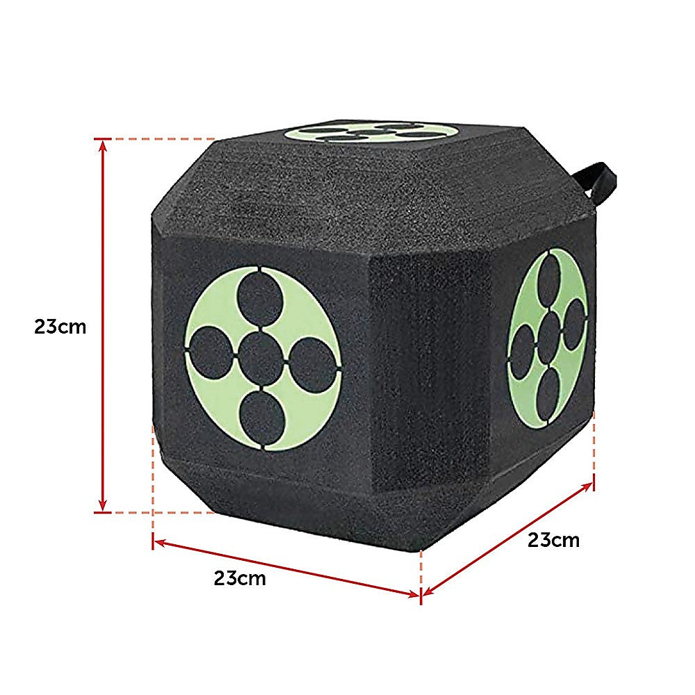 High-Density 18-Sided 23CM XPE Foam Archery Target Cube