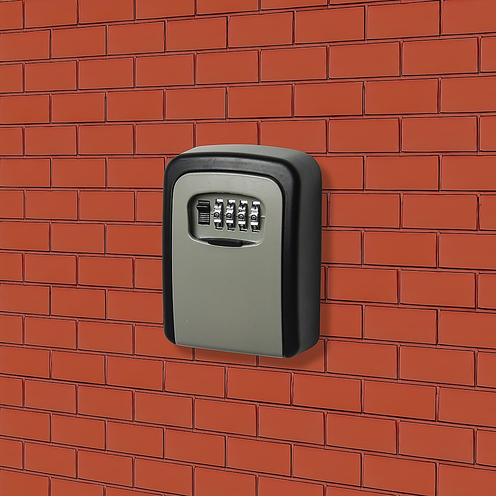 Weather-Resistant 5-Key Safe Box, Wall Mounted, Custom Code