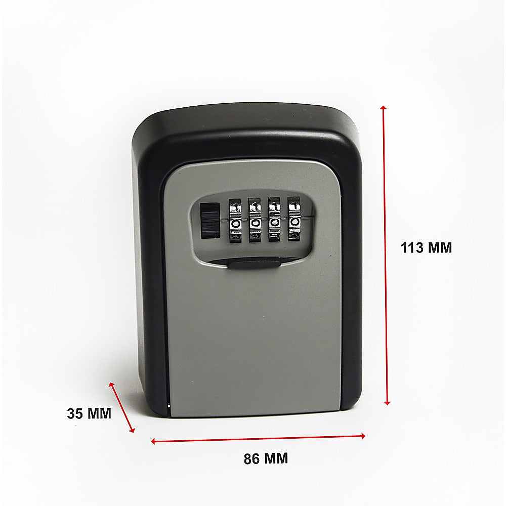 Weather-Resistant 5-Key Safe Box, Wall Mounted, Custom Code