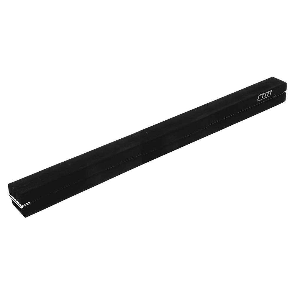 2.4m 8FT Gymnastics Folding Balance Beam Black Synthetic Suede