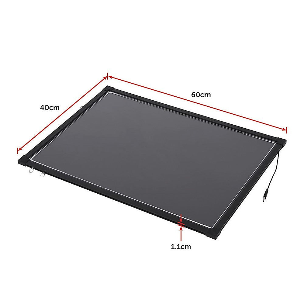 40x60cm LED Drawing Writing Board Fluorescent Light Up Sensory Play