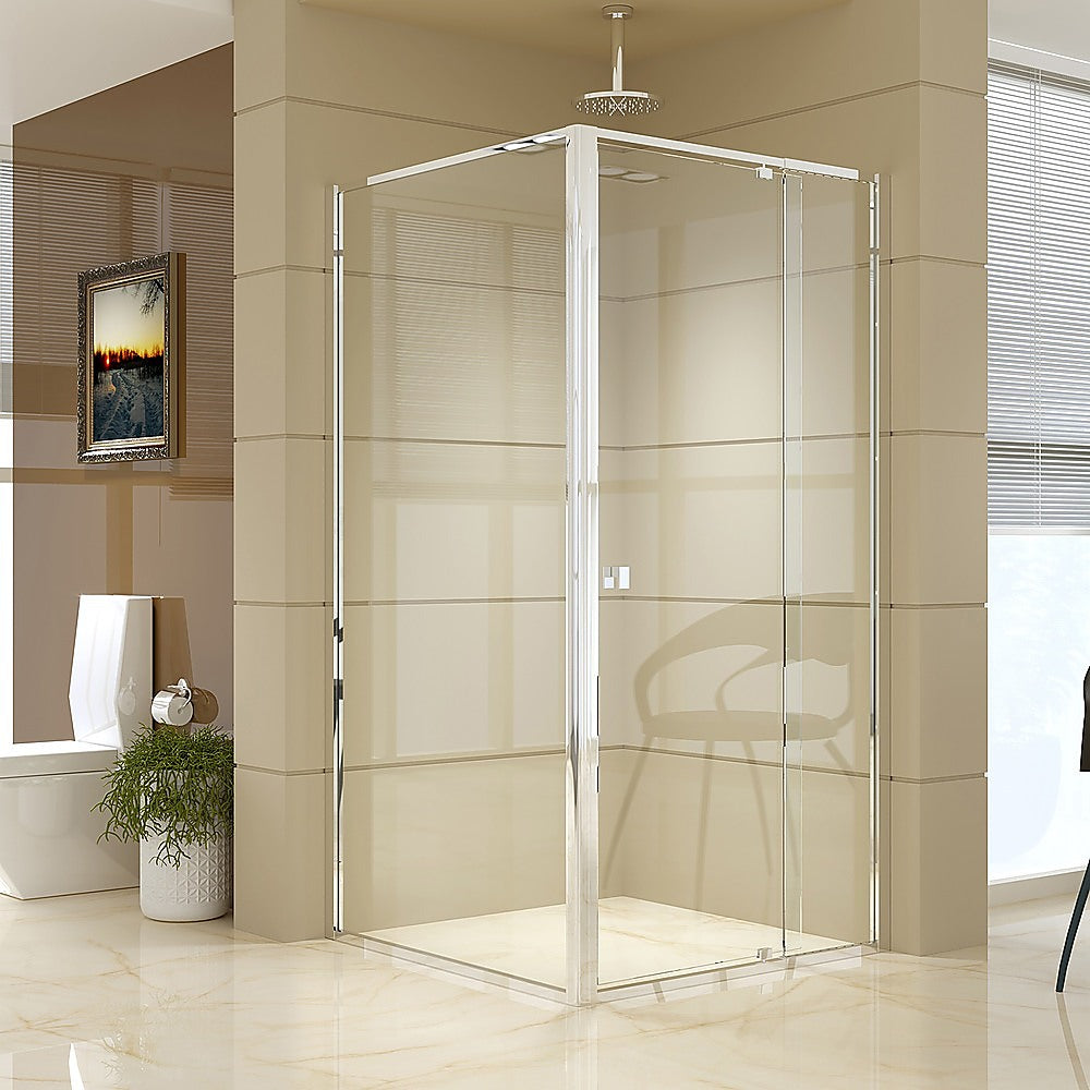 Semi Frameless Shower Screen 98 106 x 195cm & 98 101 x 195cm Side AS/NZS Glass