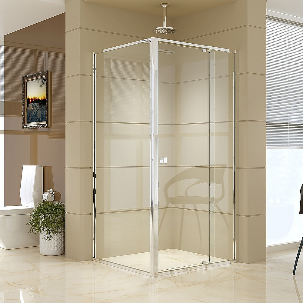 Semi Frameless Shower Screen 98 106 x 195cm & 89 92 x 195cm Side AS/NZS Glass