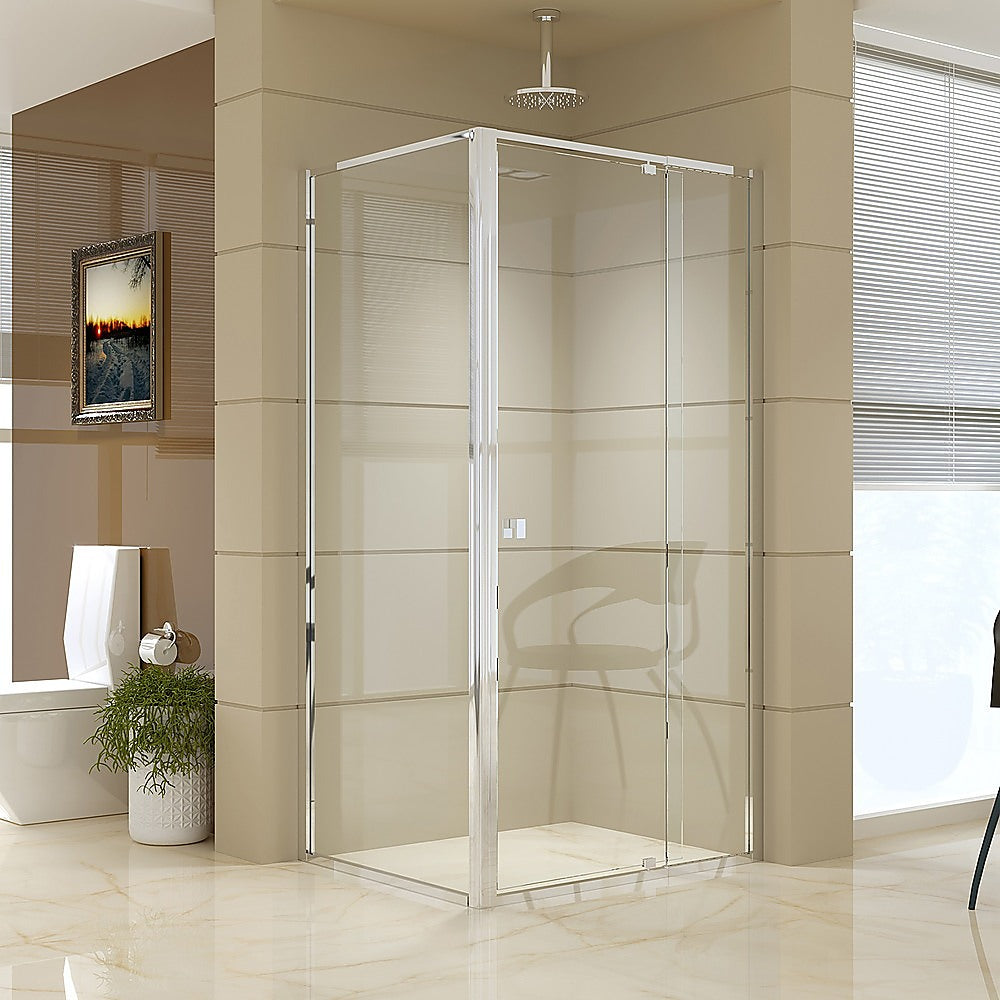 Semi Frameless Shower Screen 98 106 x 195cm & 77 80 x 195cm Side AS/NZS Glass