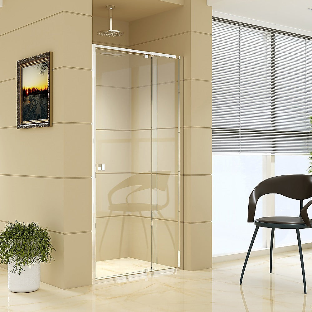 Adjustable Semi Frameless Shower Screen 98 106 x 195cm Australian Safety Glass