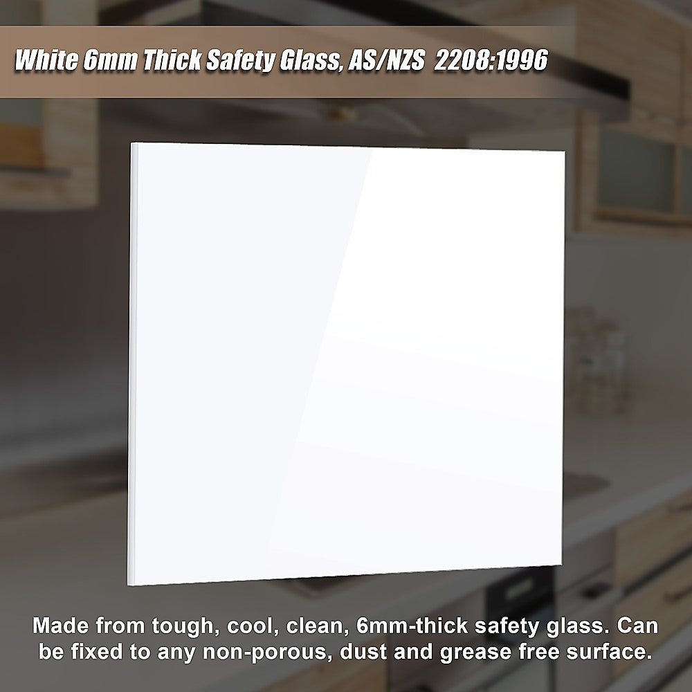 Heat Resistant Safety Glass Kitchen Splashback 90x75cm