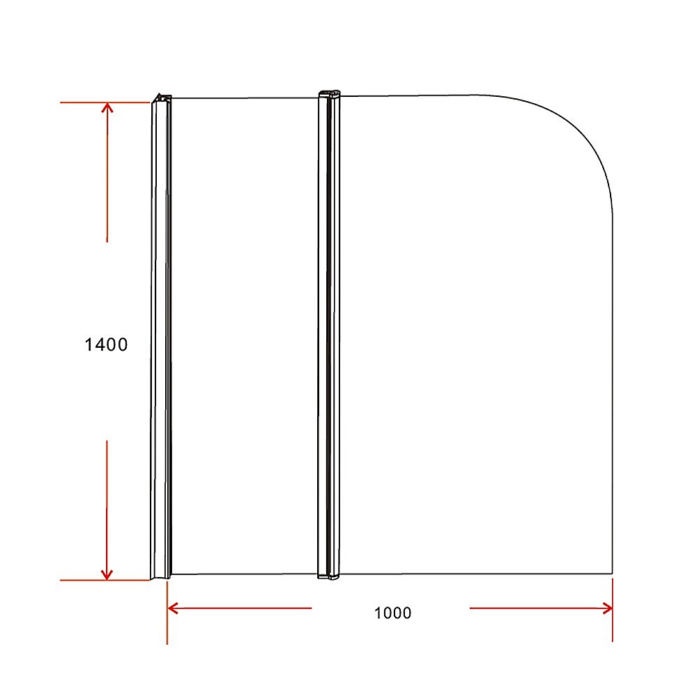 Black Frame 180° Pivot Shower Screen 6mm Safety Glass