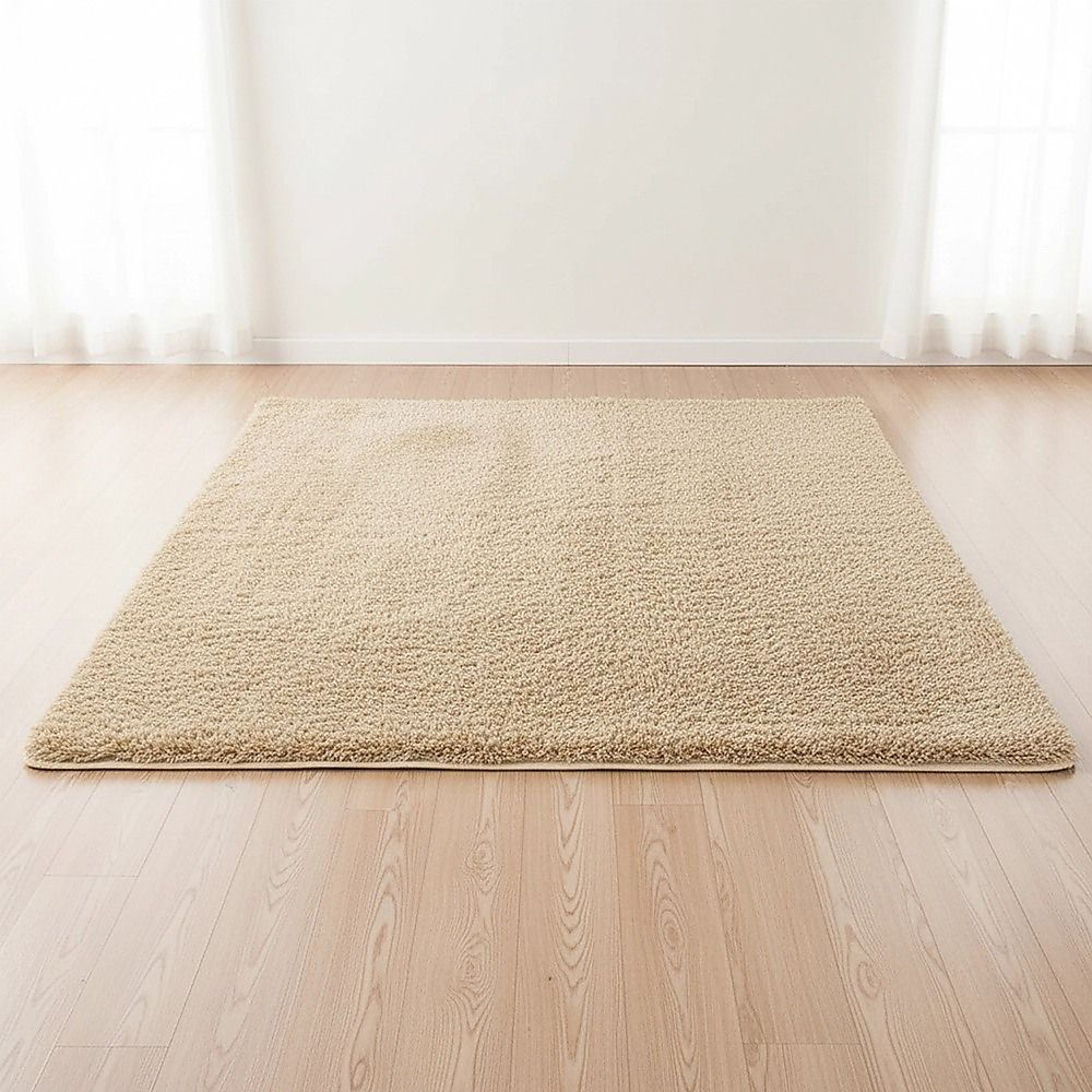 230x200cm Floor Rugs Large Shaggy Rug Area Carpet Bedroom Living Room Mat - Beige