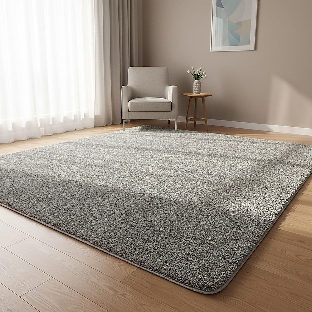 200x140cm Floor Rugs Large Shaggy Rug Area Carpet Bedroom Living Room Mat - Grey