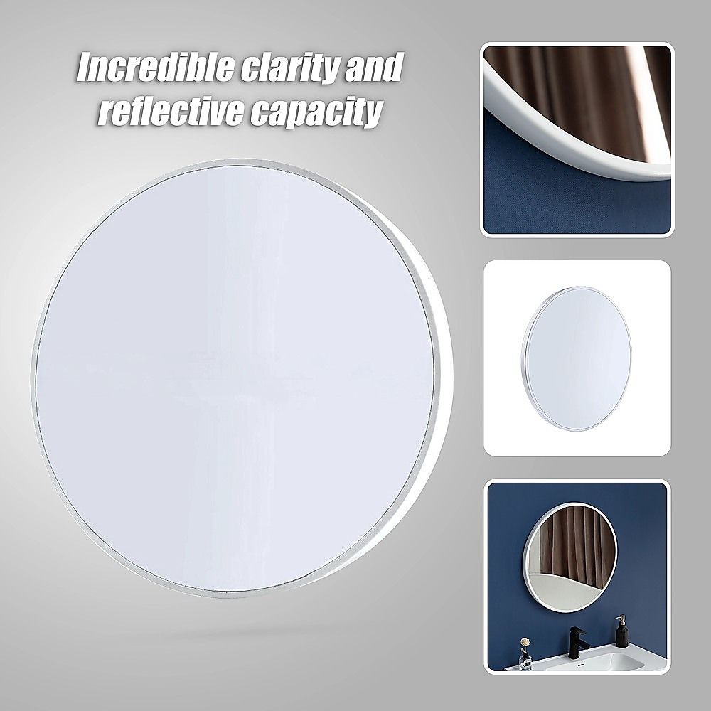 70cm Round Wall Mirror Bathroom Makeup Mirror by Della Francesca