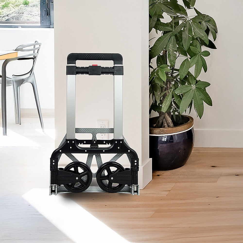 150KG Portable Cart Folding Dolly Push Truck Hand Collapsible Luggage Trolley