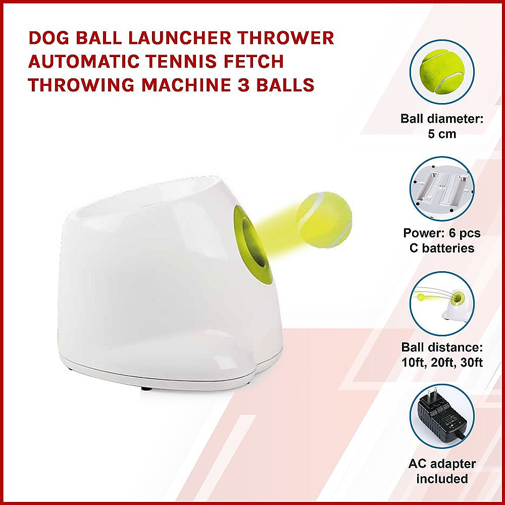 Automatic Dog Ball Launcher Machine - 3 Balls, ABS Plastic