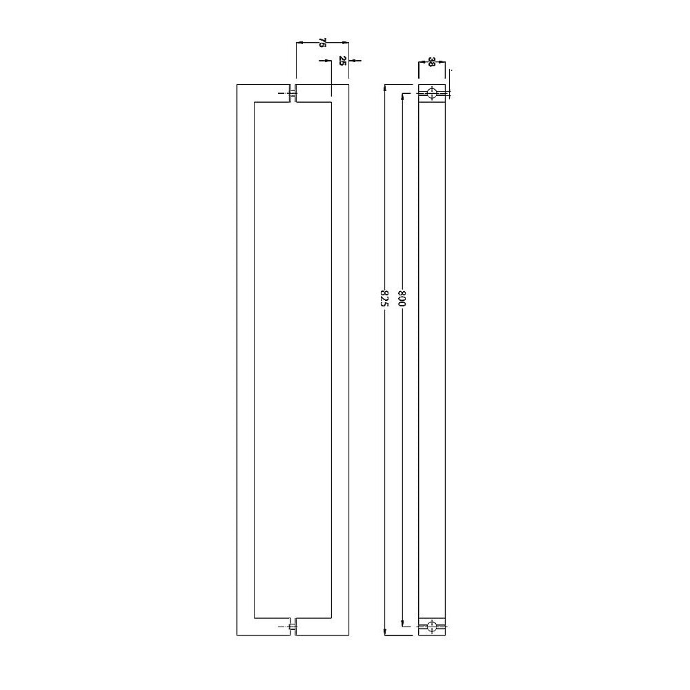 Brushed Satin 800mm Entrance Door Pull Handle Stainless Steel