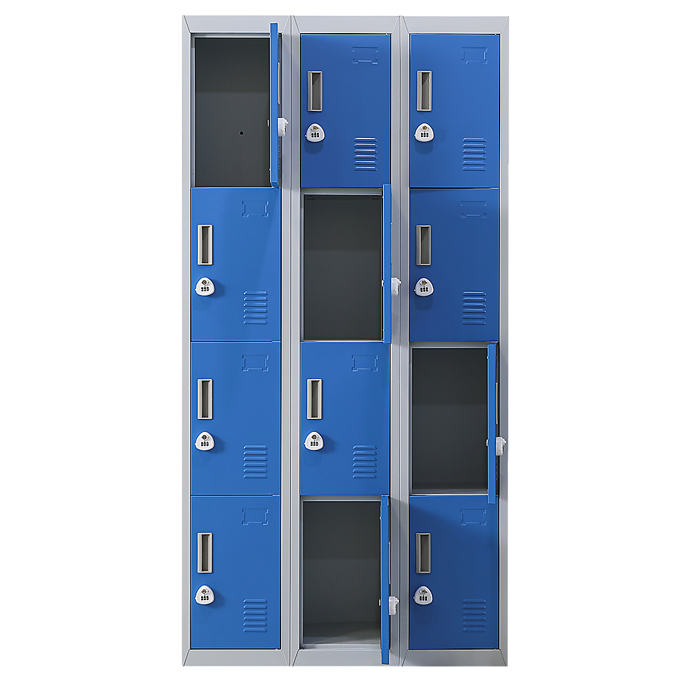 12-Door Locker for Office Gym Shed School Home Storage - 3-Digit Combination Lock