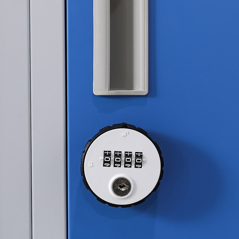 12-Door Locker for Office Gym Shed School Home Storage - 4-Digit Combination Lock