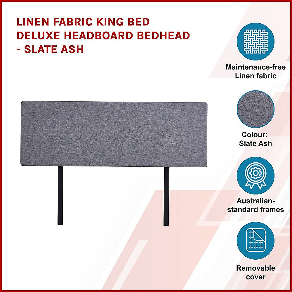 Customizable King Headboard with Removable Linen Cover