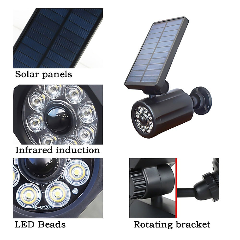 Motion-Sensor Solar LED Security Spotlight, 8 LEDs, Randy & Travis