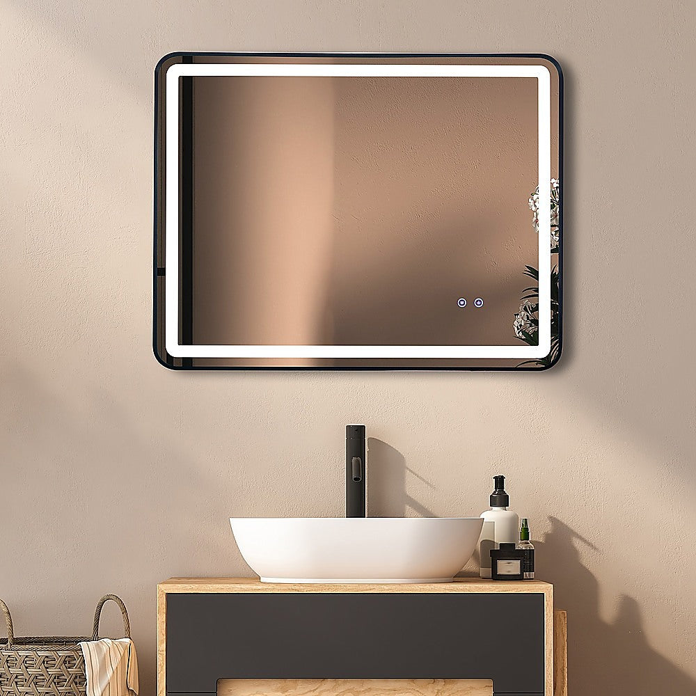 LED Anti-Fog Rectangular Mirror, Touch Control, 90x70cm