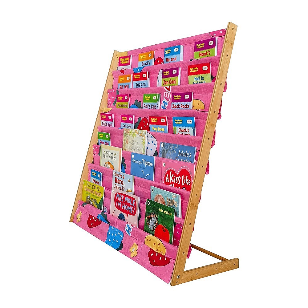 8-Layer Wooden Kids Bookcase & Magazine Rack Home Storage