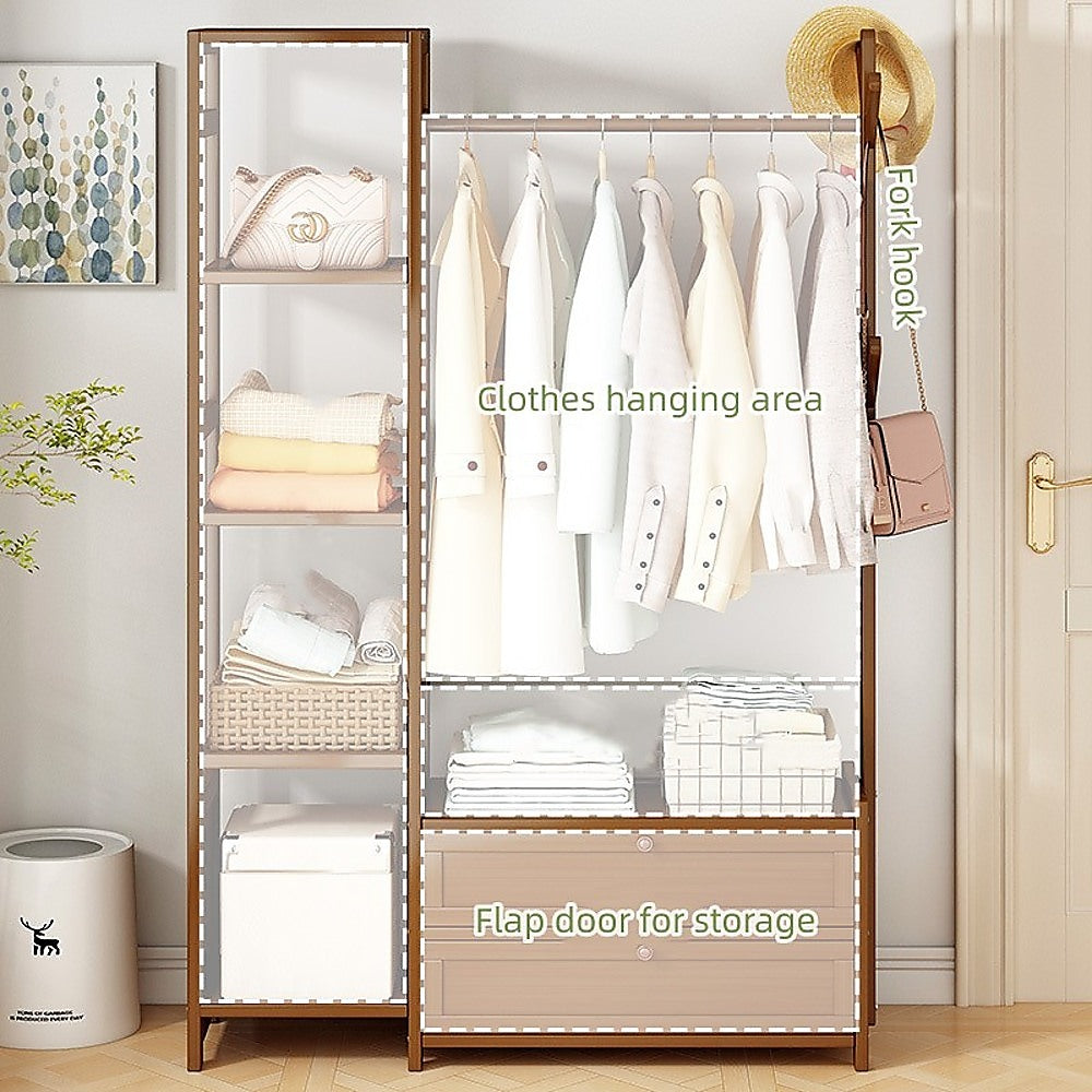 100cm Clothes Rack Stand Storage Shelves Modern Coat Tree