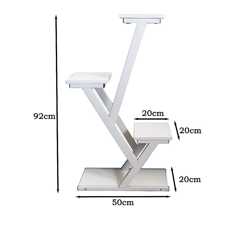 Multi-Layer Plant Stand, Durable Iron Flower Shelf, 50x20x90cm