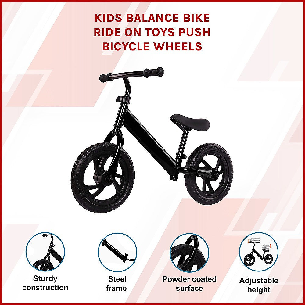 Adjustable Kids Balance Bike, EVA Tires, Steel Frame