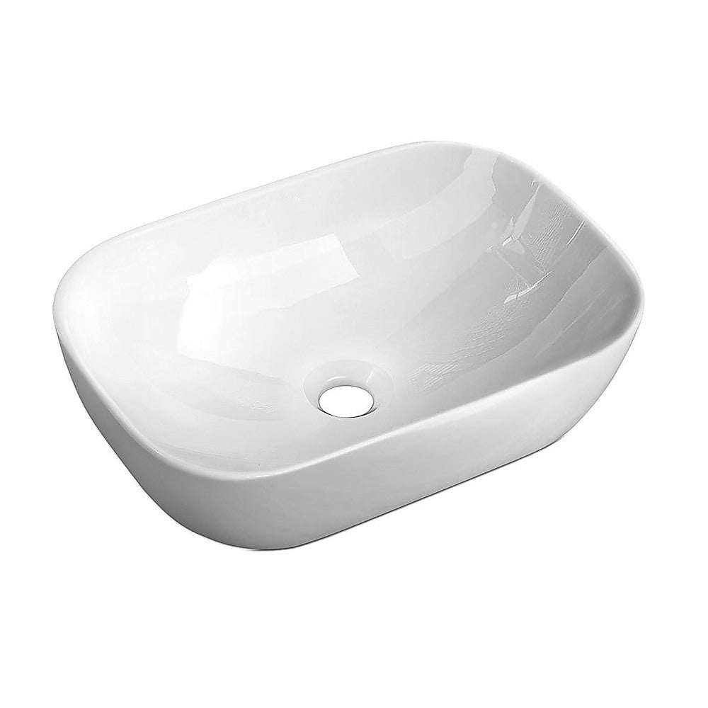 High-Gloss Oval Ceramic Vanity Sink with Anti-Splash