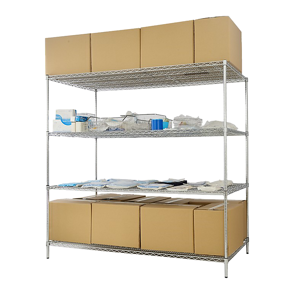 Adjustable Carbon Chrome Modular Wire Storage Shelf 1500mm