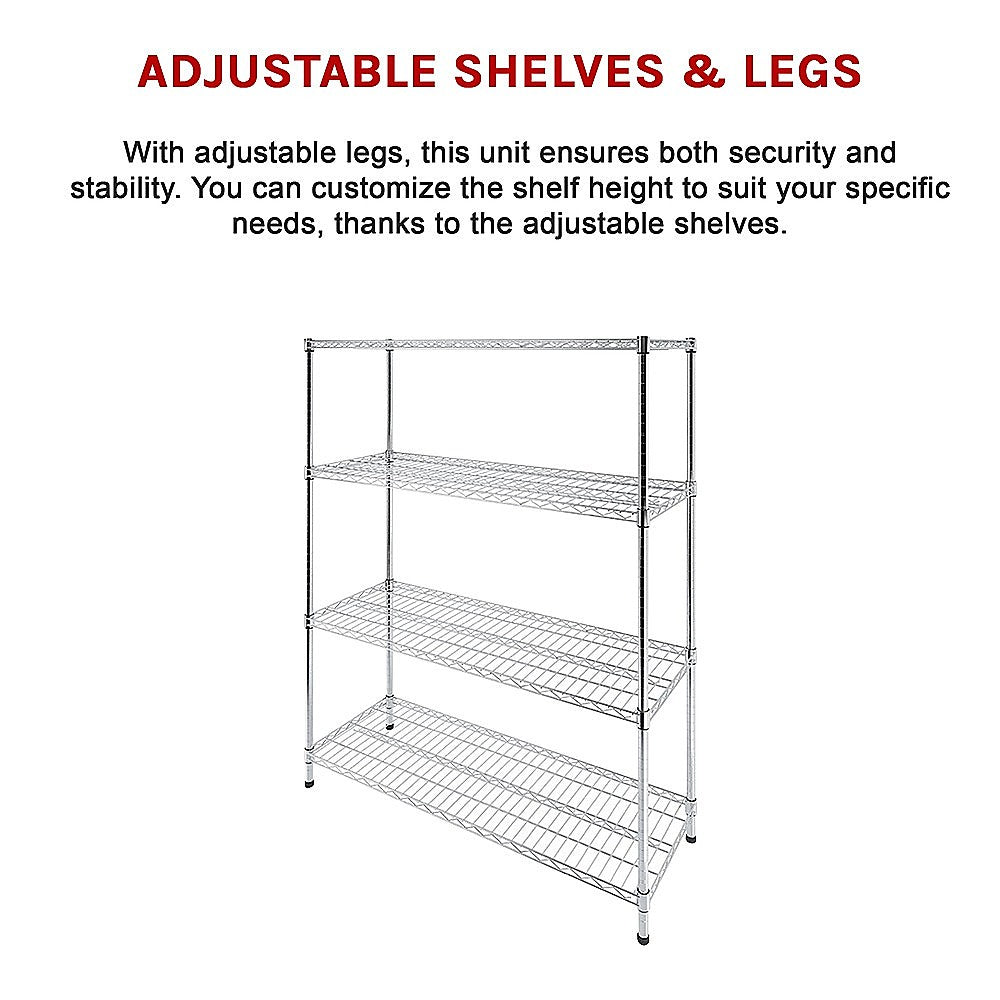 Adjustable Carbon Chrome Modular Wire Storage Shelf 1500mm