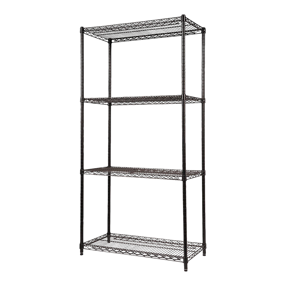 Adjustable Steel Wire Storage Shelf, 900x350x1800mm, 4 Shelves