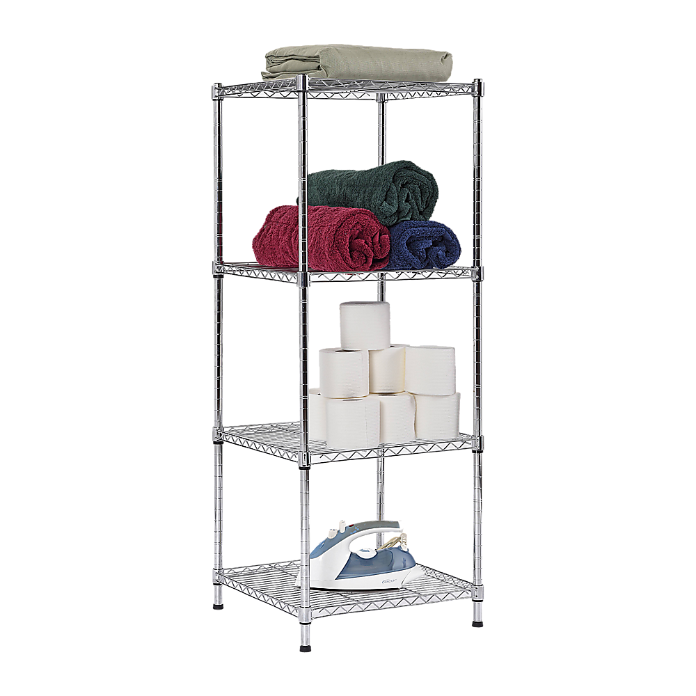 Adjustable Steel Wire Storage Shelf, 600x600x1800mm, 4 Shelves