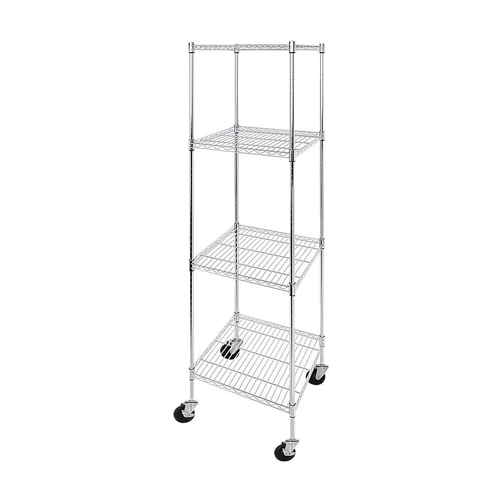 Adjustable Carbon Chrome Wire Shelving with Wheels