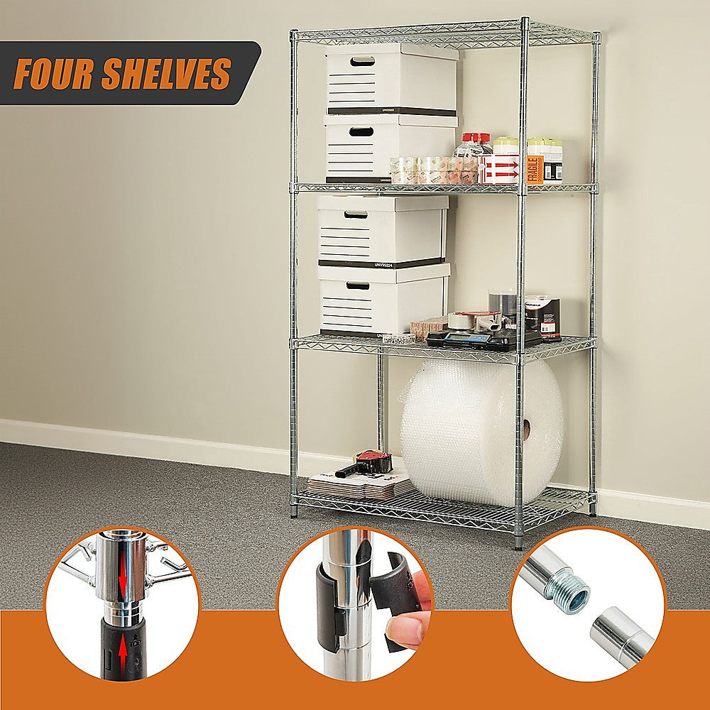 Adjustable Carbon Steel Modular Shelving 1200x600x1800mm