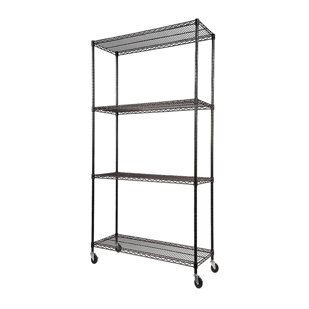 Adjustable Steel Wire Storage Shelf 900x450x1800mm, 4-Tier