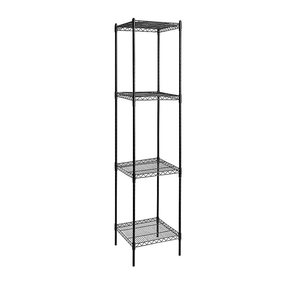 Adjustable Modular Steel Shelving with Wire Shelves - 4 Units