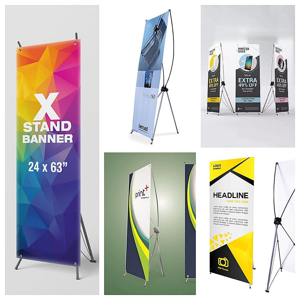 Durable Portable X Banner Stand 180 x 90cm Indoor Display