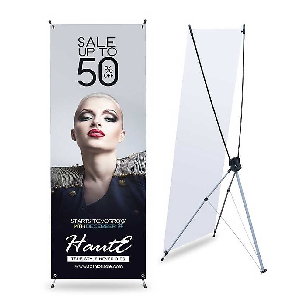 Durable Portable X Banner Stand 180 x 90cm Indoor Display