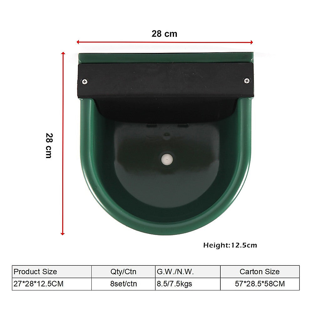 UV-Stabilized 4L Automatic Water Trough Bowl with Float Valve