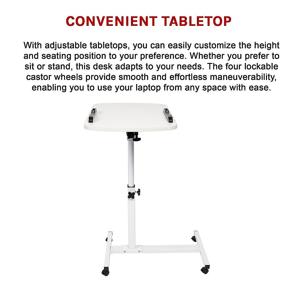 Adjustable Mobile Laptop Desk with Tilt Tabletops